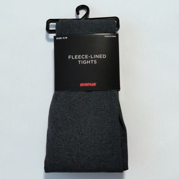 [5x$20] New Gray Fleece- Lined Tights Plus Size - Picture 1 of 4